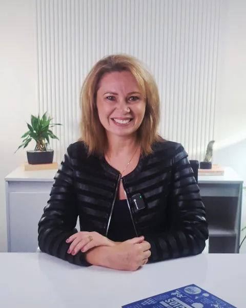 Eunice Luz na sede da Entec